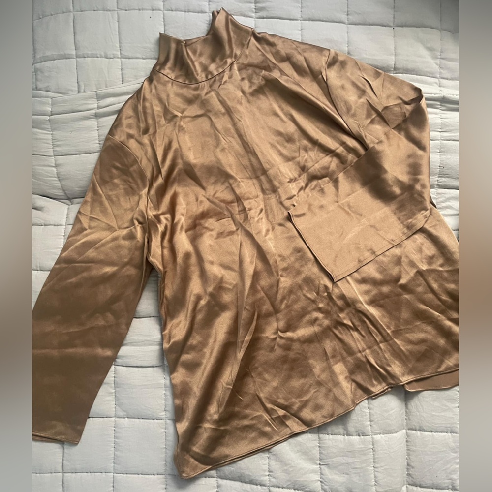 Vince gold silk top